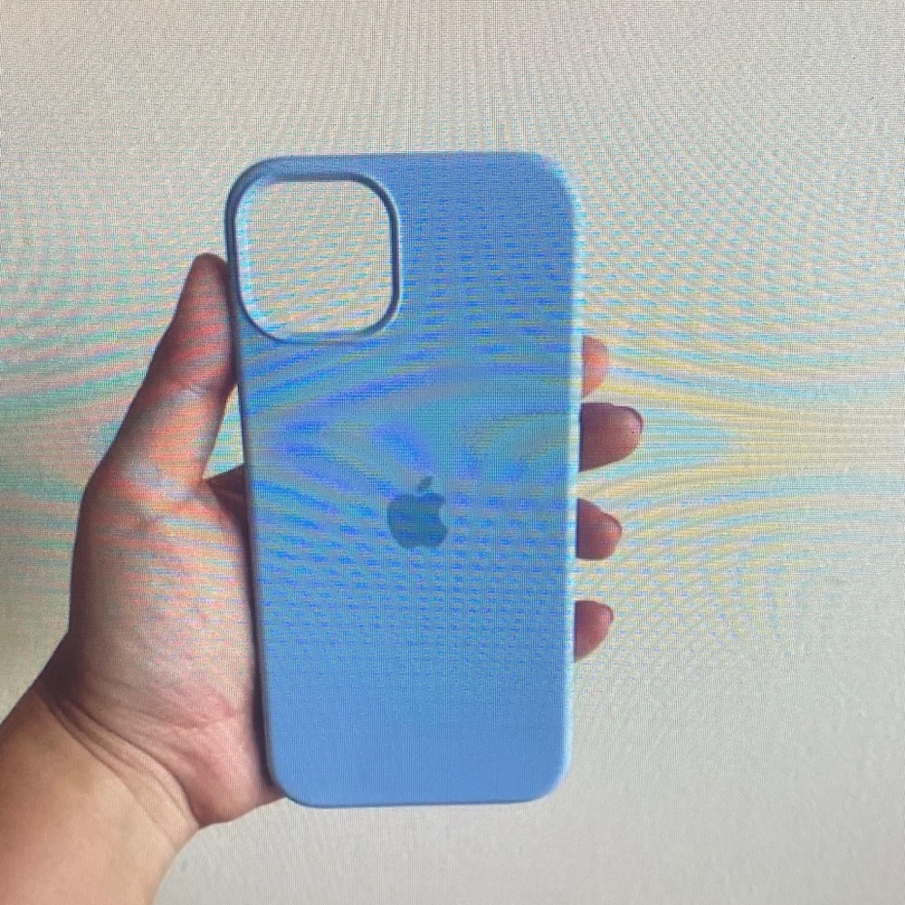 Apple Sky Blue Silicone Phone Case